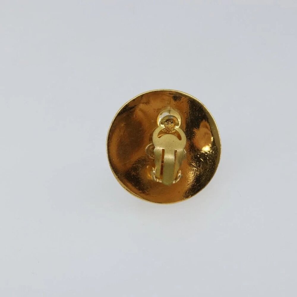 CHANEL Earring metal Gold CC Auth am9379 - Picture 7 of 9